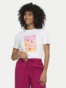 ONLY T-Shirt Kita 15367568 Biały Regular Fit. Białe t-shirty ONLY, xs, bez wzorów, z bawełny, bez kołnierzyka, bez ramiączek. Za 79,99 zł.