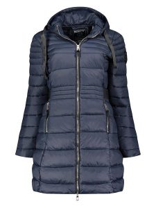Geographical Norway Kurtka pikowana w kolorze granatowym rozmiar: S. Niebieskie kurtki Geographical Norway, s, bez wzorów, bez kaptura. Za 215,21 zł.
