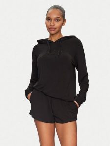 Guess Bluza O5GQ00 KCQP2 Czarny Regular Fit. Czarne bluzy Guess, s, z aplikacjami, z syntetyku, bez kaptura. Za 159,99 zł.
