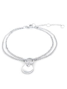 Eclat d'Argent Srebrna bransoletka z elementem ozdobnym rozmiar: onesize. Szare bransoletki Eclat d'Argent, srebrne. Za 75,45 zł.