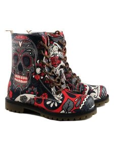 Goby Botki w kolorze antracytowym ze wzorem rozmiar: 36. Białe botki Goby, bez wzorów, z materiału, z okrągłym noskiem, bez obcasa, bez zapięcia. Za 295,99 zł.