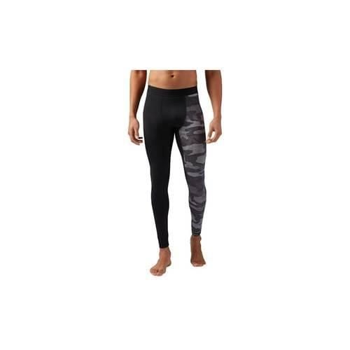 Spodnie sportowe damskie Reebok Compression Tight. Czarne spodnie dresowe Reebok, bez wzorów. Za 267,00 zł.