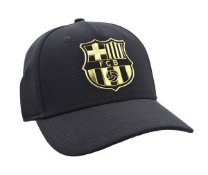 Czapka z daszkiem FC Barcelona - oficjalna licencjonowana. Czarne czapki FC BARCELONA, bez wzorów, z materiału. Za 99,00 zł.