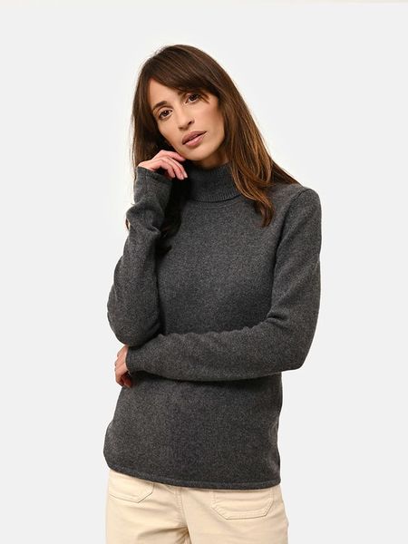 Just Cashmere Kaszmirowy sweter "June" w kolorze antracytowym rozmiar: S. Czarne golfy Just Cashmere, bez wzorów, z kaszmiru. Za 478,99 zł.