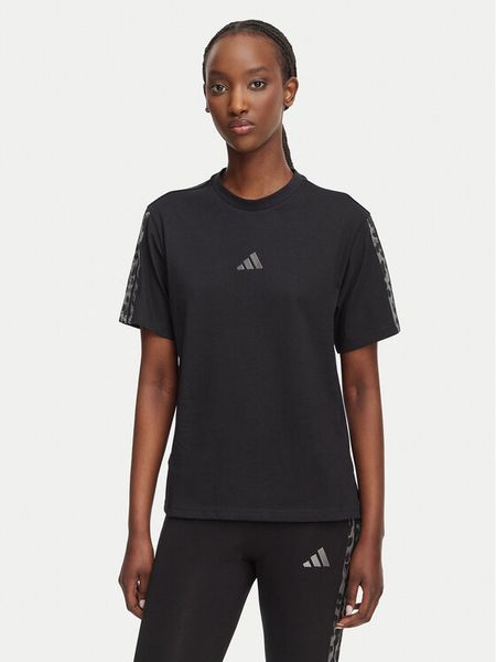 Adidas T-Shirt Seasonal Essentials Animal Print 3-Stripes KH1550 Czarny Regular Fit. Czarne t-shirty ADIDAS, m, bez wzorów, z bawełny, bez kołnierzyka, bez ramiączek. Za 149,99 zł.