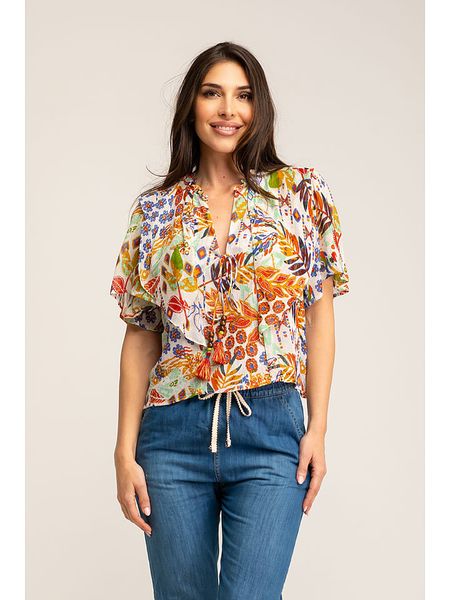 Peace & Love Bluzka ze wzorem rozmiar: M. Bluzki Peace & Love, m, bez wzorów, bez kołnierzyka, bez ramiączek. Za 113,63 zł.