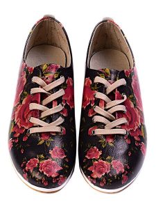 Goby Skórzane sneakersy w kolorze czarno-czerwonym rozmiar: 40. Czarne trampki Goby, bez wzorów, bez zapięcia. Za 173,99 zł.