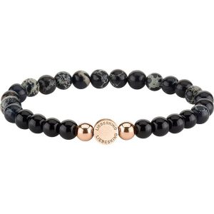 Liebeskind Bransoletka z elementem ozdobnym rozmiar: onesize. Czarne bransoletki Liebeskind, z jaspisem, ze stali. Za 123,25 zł.