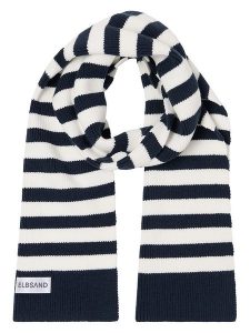 ELBSAND Szal "Noelle" w kolorze granatowo-białym rozmiar: onesize. Białe szaliki ELBSAND, bez wzorów, z materiału. Za 82,99 zł.