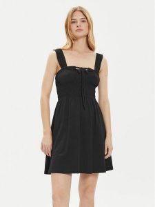 Brave Soul Sukienka letnia LDRJ-627WINONA Czarny Straight Fit. Czarne kombinezony Brave Soul, na lato, l, bez wzorów, z bawełny, bez kołnierzyka, bez ramiączek. Za 89,99 zł.