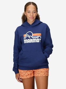 Marmot Bluza "Coastal" w kolorze granatowym rozmiar: XL. Niebieskie bluzy Marmot, xl, bez wzorów, z kapturem. Za 215,21 zł.