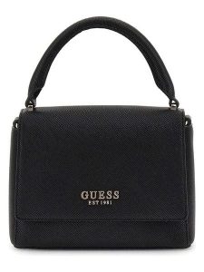 Guess Torebka w kolorze czarnym - 20 x 15 x 8 cm rozmiar: onesize. Czarne torebki klasyczne Guess, z aplikacjami, z materiału, przez ramię, bez dodatków. Za 391,99 zł.