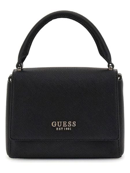 Guess Torebka w kolorze czarnym - 20 x 15 x 8 cm rozmiar: onesize. Czarne torebki klasyczne Guess, z aplikacjami, z materiału, przez ramię, bez dodatków. Za 391,99 zł.