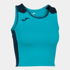 Tank top do biegania damski Joma Record II Crop top. Niebieskie topy JOMA, xl, bez wzorów, sportowe, bez kołnierzyka, bez ramiączek. Za 133,60 zł.