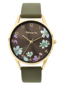 Tamaris Zegarek w kolorze złoto-oliwkowym rozmiar: onesize. Brązowe, analogowe zegarki Tamaris. Za 187,07 zł.