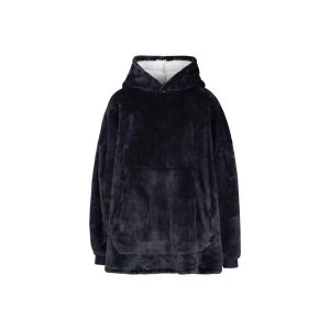 Trespass Cosiness – obszerna bluza z kapturem At300 Navy. Czarne bluzy Trespass, bez wzorów, z polaru, z kapturem. Za 348,99 zł.