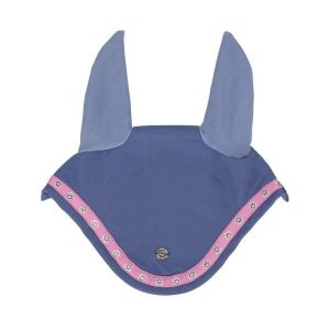 Czapka dla konia QHP Rosalynn. Niebieskie czapki QHP, bez wzorów, eleganckie. Za 139,50 zł.