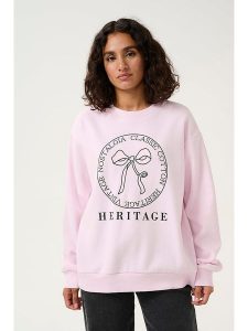 Kaffe Bluza "Ellen" w kolorze jasnoróżowym rozmiar: XS. Różowe bluzy Kaffe, xs, bez wzorów, z bawełny, bez kaptura. Za 100,99 zł.