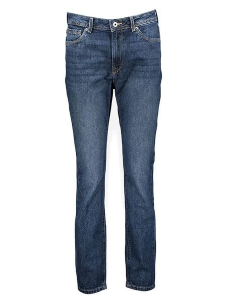Pepe Jeans Dżinsy "Violet" - Tapered fit - w kolorze granatowym rozmiar: W30/L30. Niebieskie jeansy Pepe Jeans, z aplikacjami, z bawełny, z podwyższonym stanem. Za 179,22 zł.