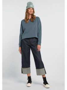 ELBSAND Bluza "Riane" w kolorze szaroniebieskim rozmiar: L. Niebieskie bluzy ELBSAND, l, bez wzorów, bez kaptura. Za 135,17 zł.