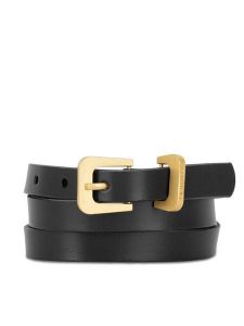 Gino Rossi Pasek Damski BLYL24003-3 Czarny. Czarne paski Gino Rossi, bez wzorów, ze skóry. Za 99,99 zł.