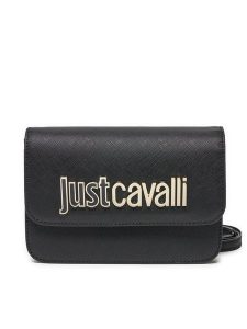 Just Cavalli Torebka 77RA4BBA Czarny. Czarne listonoszki Just Cavalli, bez wzorów, ze skóry, bez dodatków. Za 379,99 zł.