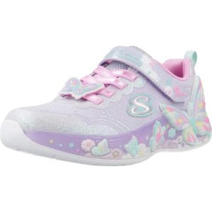 Buty SKECHERS BUTTERFLY BLISS Fioletowy. Fioletowe buty trekkingowe Skechers, z syntetyku, bez zapięcia. Za 279,99 zł.