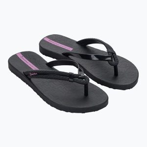 Japonki damskie Ipanema Diversa. Czarne klapki Ipanema, bez wzorów, bez obcasa. Za 49,99 zł.