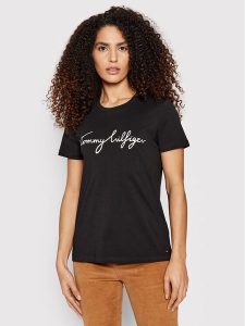 Tommy Hilfiger T-Shirt Heritage Crew Neck Graphic Tee WW0WW24967 Czarny Regular Fit. Czarne t-shirty TOMMY HILFIGER, s, bez wzorów, z bawełny, bez kołnierzyka, bez ramiączek. Za 109,99 zł.