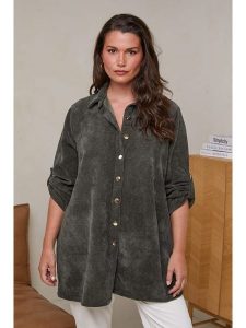 Curvy Lady Bluzka w kolorze khaki rozmiar: 40/42. Brązowe bluzki Curvy Lady, bez wzorów, klasyczne, bez kołnierzyka, bez ramiączek. Za 157,95 zł.