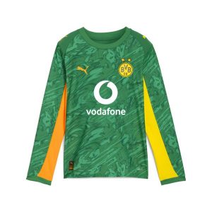 Młodzieżowa koszulka bramkarska z długim rękawem Borussia Dortmund 25/26 PUMA. Brązowa bluzki Puma, m, bez wzorów, z tkaniny, młodzieżowe, bez kołnierzyka, bez ramiączek. Za 379,00 zł.