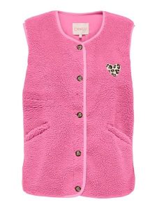 ONLY Kamizelka pluszowa w kolorze różowym rozmiar: L. Różowe kamizelki ONLY, l, bez wzorów, bez kołnierzyka, bez ramiączek, bez kaptura. Za 104,99 zł.