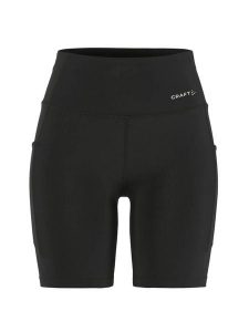 Craft Essence Short Tights 3 W — krótkie legginsy treningowe, szeroki pas –. Czarne legginsy Craft, bez wzorów, z elastanu, krótkie. Za 240,50 zł.