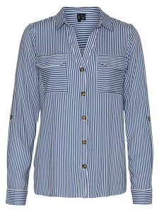 Vero Moda Koszula w kolorze niebiesko-białym rozmiar: L. Białe koszule Vero Moda, l, bez wzorów, z wiskozy, bez kołnierzyka, bez ramiączek. Za 88,02 zł.