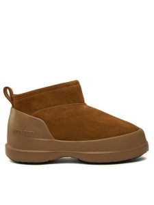 Moon Boot Śniegowce Luna Low Suede Boot 80D2480040 Brązowy. Brązowe buty zimowe Moon Boot, ze skóry, bez obcasa, bez zapięcia. Za 809,99 zł.