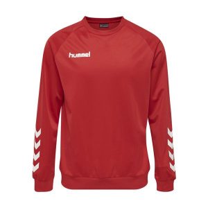 Bluza do piłki ręcznej dla dorosłych Hummel Promo Poly Sweatshirt. Czerwone bluzy Hummel, xl, bez wzorów, bez kaptura. Za 137,50 zł.