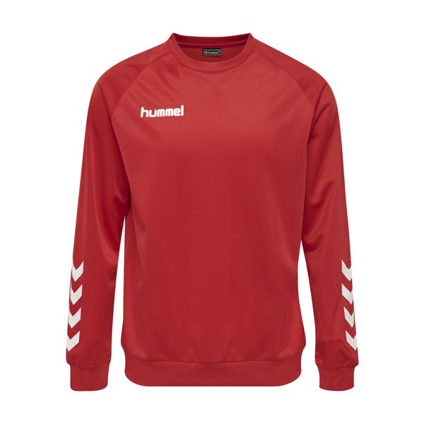 Bluza do piłki ręcznej dla dorosłych Hummel Promo Poly Sweatshirt. Czerwone bluzy Hummel, xl, bez wzorów, bez kaptura. Za 137,50 zł.