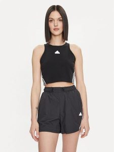 Adidas Top Future Icons 3-Stripes IP1572 Czarny Slim Fit. Czarne topy ADIDAS, s, bez wzorów, z bawełny, bez kołnierzyka, bez ramiączek. Za 89,99 zł.