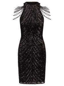 APART Sukienka w kolorze czarnym rozmiar: 44. Czarne sukienki Apart, bez wzorów, bez kołnierzyka, bez ramiączek, mini. Za 480,90 zł.