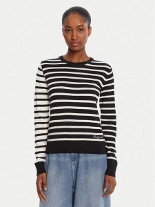 Desigual Sweter Bergen 25WWJF08 Czarny Regular Fit. Czarne swetry klasyczne Desigual, xl, z bawełny, bez kołnierzyka. Za 239,99 zł.