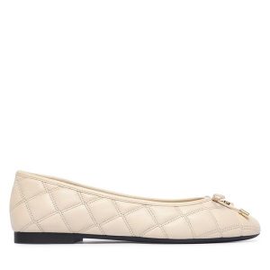 Baleriny Tommy Hilfiger. Brązowe balerinki TOMMY HILFIGER, bez wzorów, bez obcasa, bez zapięcia. Za 449,99 zł.