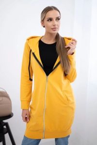 Bluza sukienkowa z kapturem musztardowa. Bluzy KESI, l, bez wzorów, z bawełny, z kapturem. Za 234,40 zł.