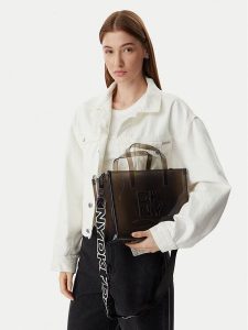 DKNY Torebka R51AVC80 Czarny. Czarne torebki klasyczne DKNY, bez wzorów, z syntetyku, bez dodatków. Za 389,99 zł.