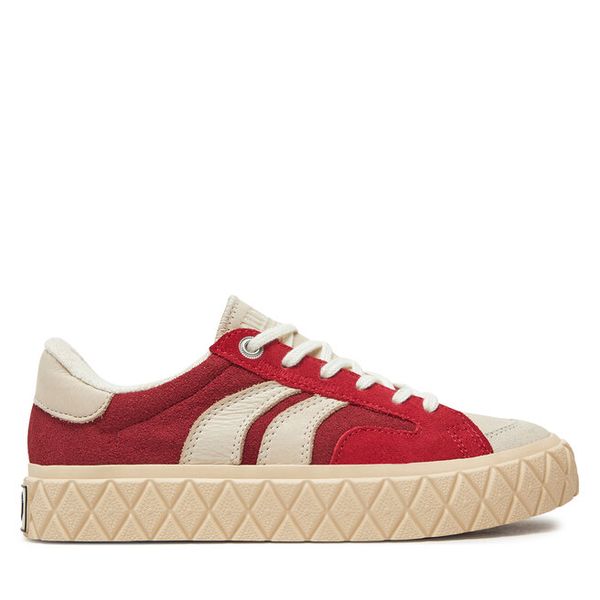 Tenisówki Palladium. Czerwone buty zimowe Palladium, bez wzorów, bez zapięcia. Za 289,99 zł.