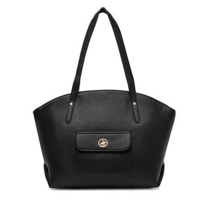 Torebka Beverly Hills Polo Club. Czarne shopper bag Beverly Hills Polo Club, bez wzorów, bez dodatków. Za 219,99 zł.