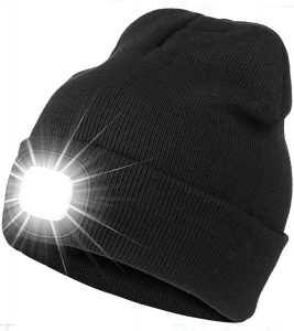 Czapka unisex z lampką led usb ładowana. Czarne czapki SPORTENZIA, bez wzorów, z materiału, biznesowe. Za 91,99 zł.