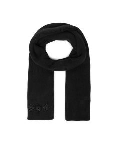 Guess Szalik AW5406 POL03 Czarny. Czarne rękawiczki Guess, z aplikacjami, z materiału. Za 289,99 zł.