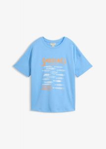 T-shirt z grubej bawełny organicznej. Białe t-shirty bonprix, bez wzorów, z bawełny, bez kołnierzyka, bez ramiączek. Za 52,99 zł.