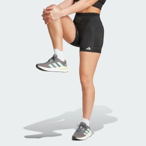 Legginsy Own the Run Short. Fioletowe legginsy ADIDAS, bez wzorów, z materiału, krótkie. Za 219,00 zł.