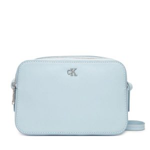 Torebka Calvin Klein. Niebieskie listonoszki Calvin Klein, bez wzorów, bez dodatków. Za 369,99 zł.